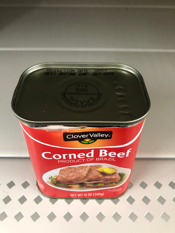 Clover Valley Corned Beef 12oz Can Sandwich Meat Spread with Key