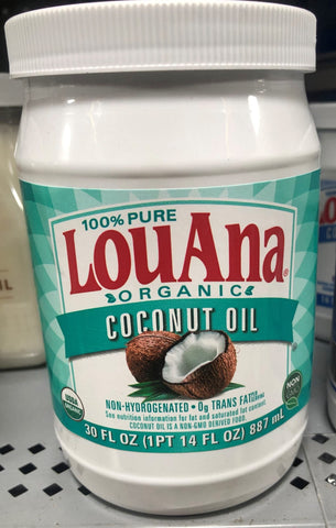 LouAna 100% Pure Coconut Oil 14 OZ Non-Hydrogenated NonGMO Cooking