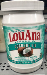 LouAna 100% Pure Coconut Oil 14 OZ Non-Hydrogenated NonGMO Cooking