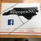 ReOpenNC Yard Sign #ReopenNC North Carolina Shutdown