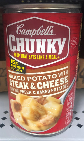 12 Campbell's CHUNKY Baked Potato with Steak and Cheese Soup 18.8 oz Cans