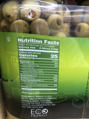 Mario Spanish Premium Manzanilla Olives 42 oz 2 jars stuffed minced pimiento