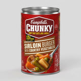 12 Campbell's CHUNKY Sirloin Burger w Country Vegetables Soup 18.8 oz Cans