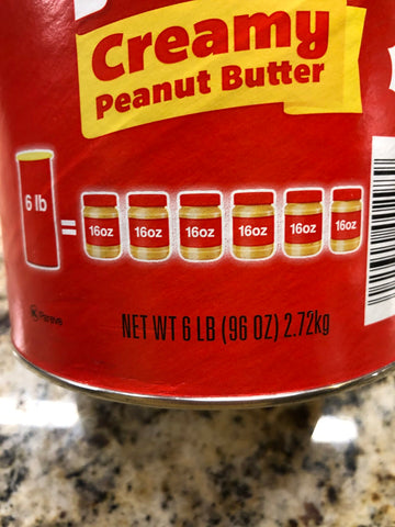 12 lbs of Peter Pan Creamy Peanut Butter 2 - 6lb Jars Cans Sandwich Jelly