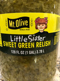 1 Gallon Mt. Olive Little Sister Sweet Green Pickle Relish FREE SHIP