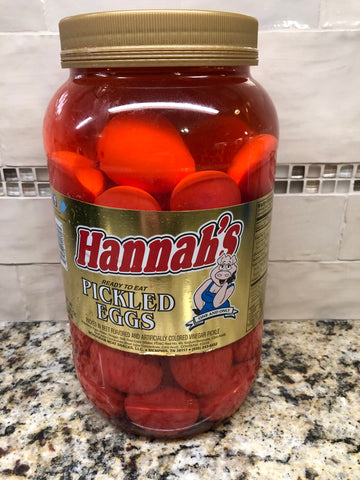 1 Gallon Jar Hannah's Ready to Eat Pickled Eggs 4 1/2 lbs FREE SHIP