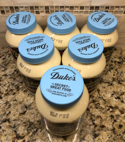 6 Quart Jars Duke's Light Mayonnaise Diet Dukes Mayo FREE SHIP