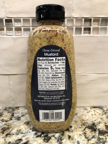 Great Value Squeeze Bottle Stone Ground Mustard, 12 oz