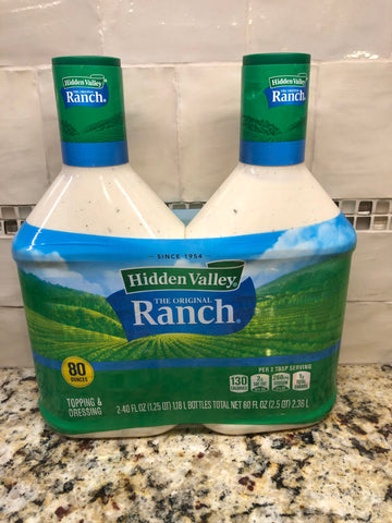 Hidden Valley The Original Ranch Dressing 40 oz 2 pk. Bottles Salad Dip