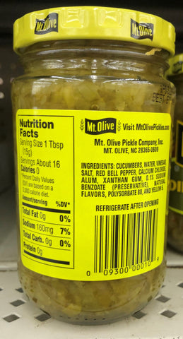 Mount Olive Pickle Dill Relish, 8 oz