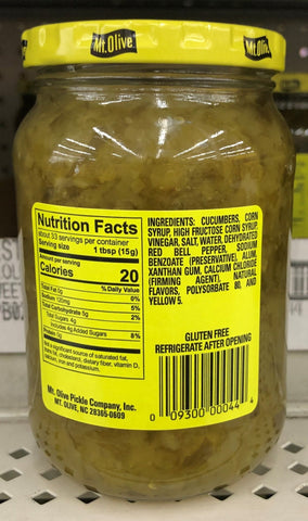 Mount Olive Sweet Pickle Relish, 16 oz
