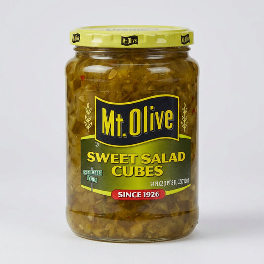 Mount Olive Sweet Salad Cubes Relish 24 oz