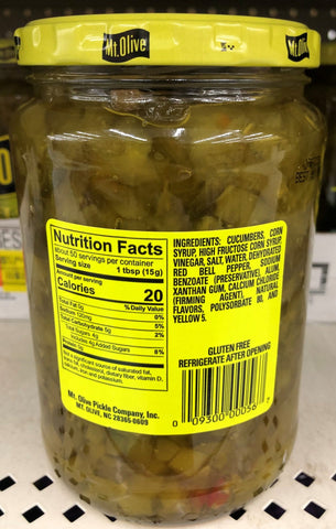 Mount Olive Sweet Salad Cubes Relish 24 oz