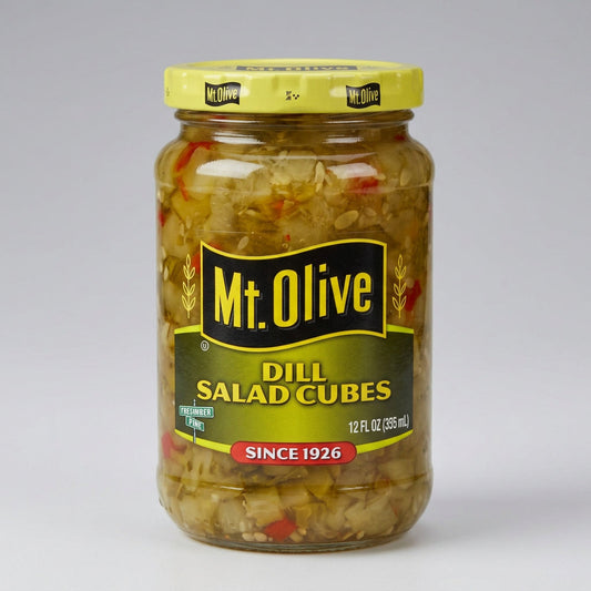 Mount Olive Dill Salad Cubes Relish, 12 oz