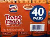 80 packs Toastchee Lance Sandwich Crackers Cheese Peanut Butter NABS