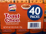 40 packs Toastchee Lance Sandwich Crackers Cheese Peanut Butter NABS
