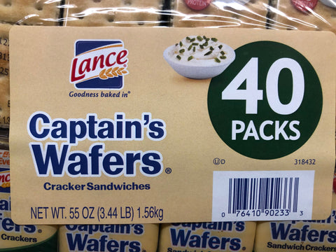 40 Packs Lance Cream Cheese & Chives on Captain’s Wafer Crackers NABS FREE SHIP