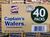 40 Packs Lance Cream Cheese & Chives on Captain’s Wafer Crackers NABS