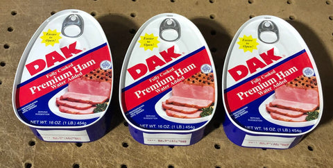 3 Dak Premium Canned Ham 16oz (1LB.) Fully Cooked FREE SHIP THREE