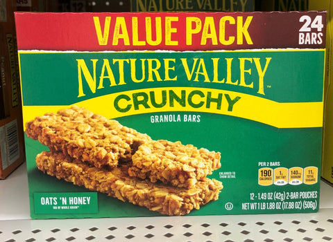 Nature Valley Granola Bar Crunchy Oats & Honey 24 Bars Ct pack