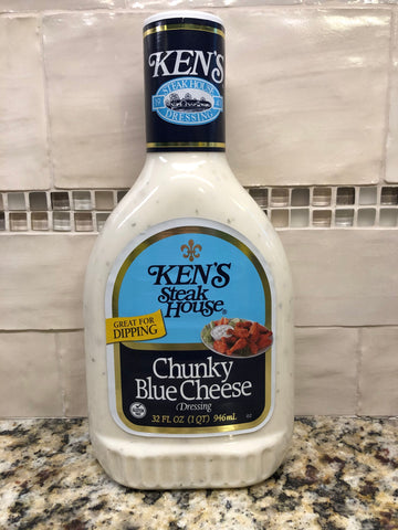 Ken's Steak House Chunky Blue Cheese Salad Dressing 32 oz. Bottle Dip Wings