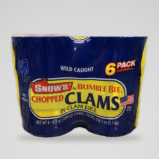 6 Cans Bumble Bee Snow's Ocean Chopped Clams Can Chowder Dip