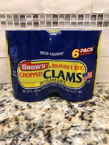 6 Cans Bumble Bee Snow's Ocean Chopped Clams Can Chowder Dip
