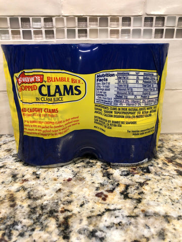 24 CANS BUMBLE BEE Snow's Ocean Chopped Clams Can