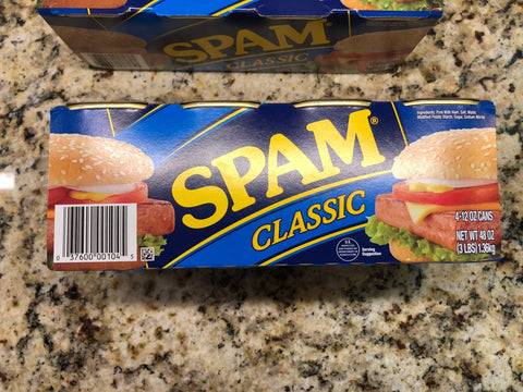 24 CANS Spam Classic 12 oz Can Treet Lunch Meat Ham Loaf Treet