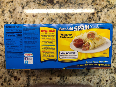 12 CANS Spam Classic 12 oz. cans Treet Lunch Meat Ham