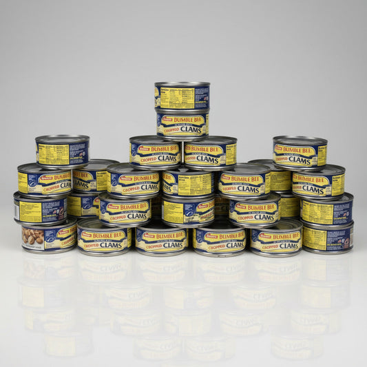 24 Cans Bumble Bee Snow's Ocean Chopped Clams Can