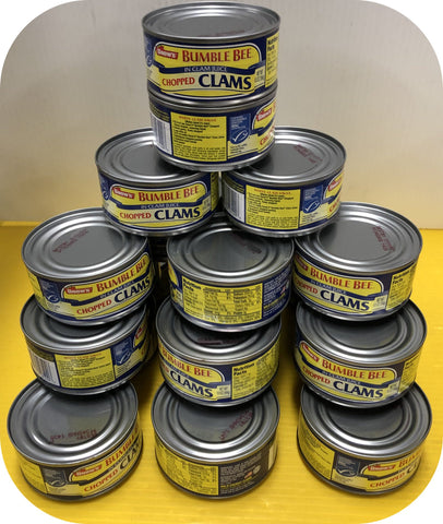 24 CANS BUMBLE BEE Snow's Ocean Chopped Clams Can