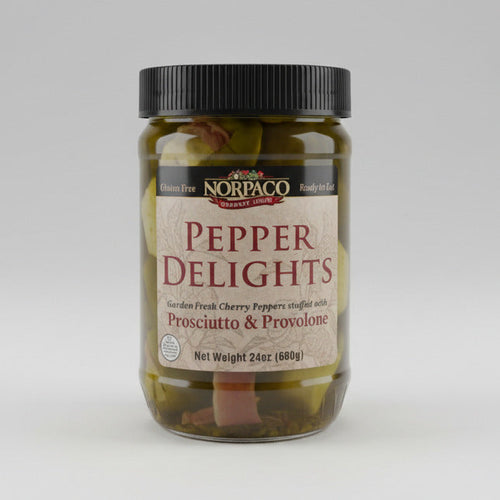 Norpaco Prosciutto and Provolone Stuffed Green Cherry Peppers, 24 oz