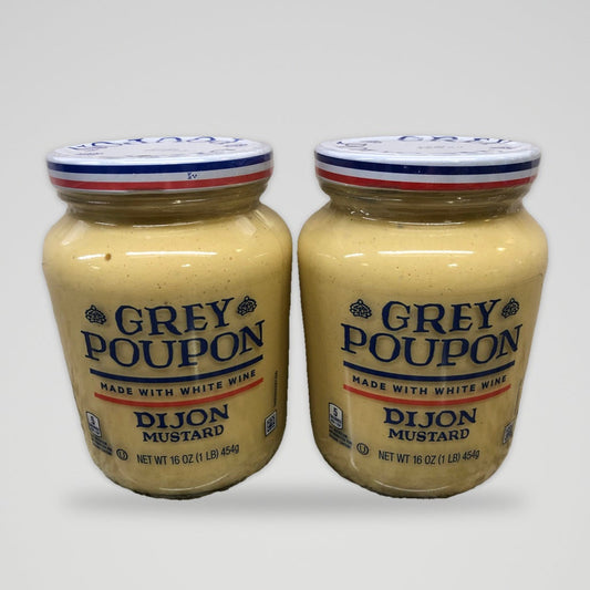 2 Jars of Grey Poupon Dijon Mustard, 16 oz