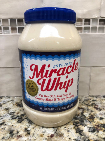 6 Jars of Quart Jars Miracle Whip Original Dressing, 30 oz