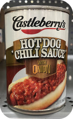 Castleberry's Hot Dog Chili Sauce with Onion 10 oz NO Beans Hamburger