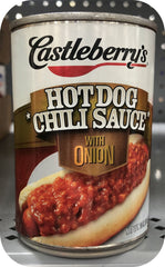 Castleberry's Hot Dog Chili Sauce with Onion, 10 oz