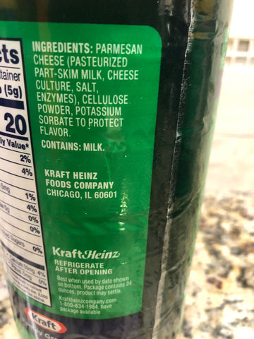 Three Kraft Grated Cheese Parmesan Cheese 24 oz Jar