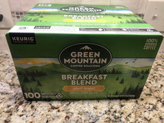 Green Mountain Breakfast Blend Coffee 100 ct Keurig K cup Pods