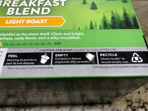 Green Mountain Breakfast Blend Coffee 100 ct Keurig K cup Pods FREE SHIP