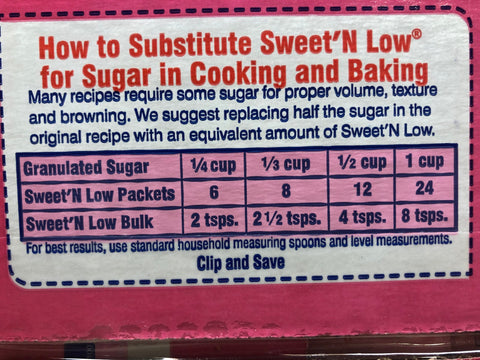 1500 Packets Sweet'N Low Zero Calorie Sugar Substitute Sweetner