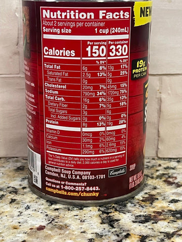 4 Cans of Campbell's Chunky Spicy Sirloin Burger Soup, 18.8 oz