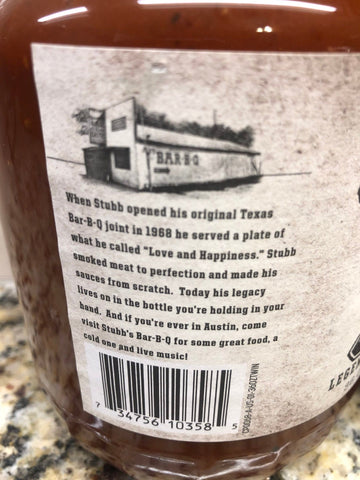 Stubb's Original Legendary Bar-B-Q Sauce 2x36 fl oz Bottle