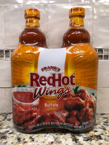 Frank's Red Hot Buffalo Wings Sauce 2x25 fl oz Bottle Chili Chicken