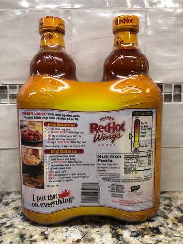 Frank's Red Hot Buffalo Wings Sauce 2x25 fl oz Bottle