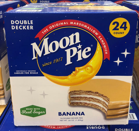 24 DOUBLE Decker Banana Moon Pie Graham Marshmallow MoonPie Cake Original