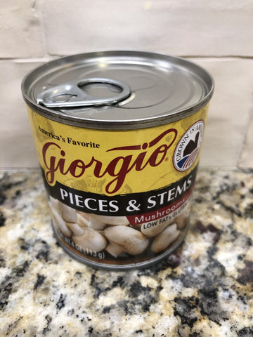 24 Giorgio Mushroom Pieces and Stems 4 oz Cans soup casserole pizza FREE SHIP