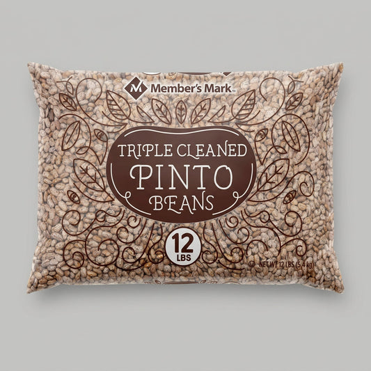 12 Pounds Bulk Member's Mark Triple Cleaned Dried Pinto Beans 12 lb