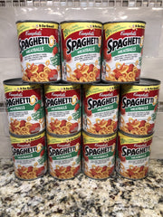 11 Campbell's SpaghettiOs Pasta with Meatballs Cans Tomato Sauce