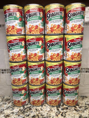 16 Campbell's SpaghettiOs Pasta with Meatballs Cans Tomato Sauce